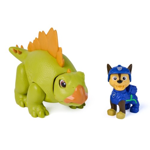 PSI PATROL DINO FILM DINOZAUR INTERAKTYWNY STEGOZAUR + CHASE FIGURKA 10 CM