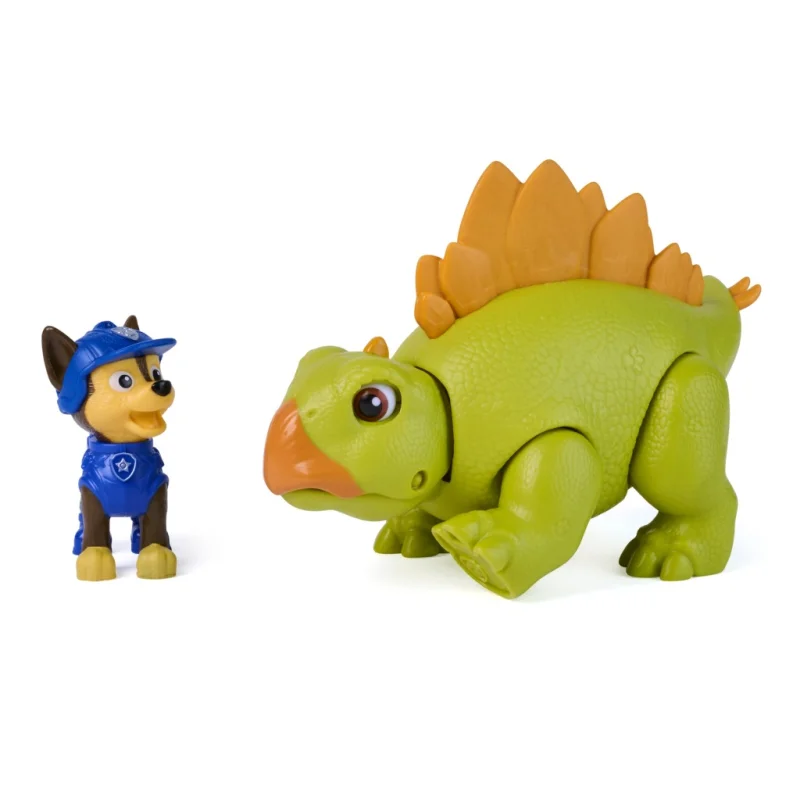 PSI PATROL DINO FILM DINOZAUR INTERAKTYWNY STEGOZAUR + CHASE FIGURKA 10 CM