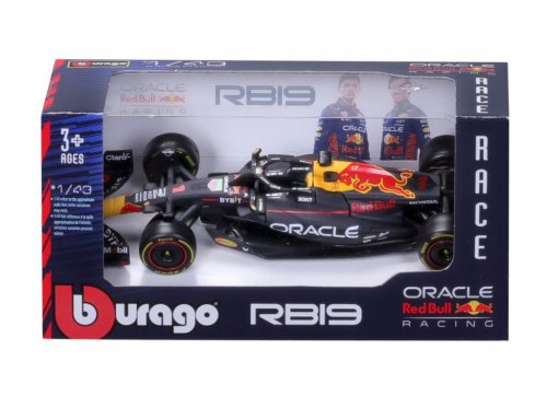 BBURAGO POJAZD RED BULL RB19 MAX VERSTAPPEN SKALA 1:43 BOLID F1 AUTO 14 cm