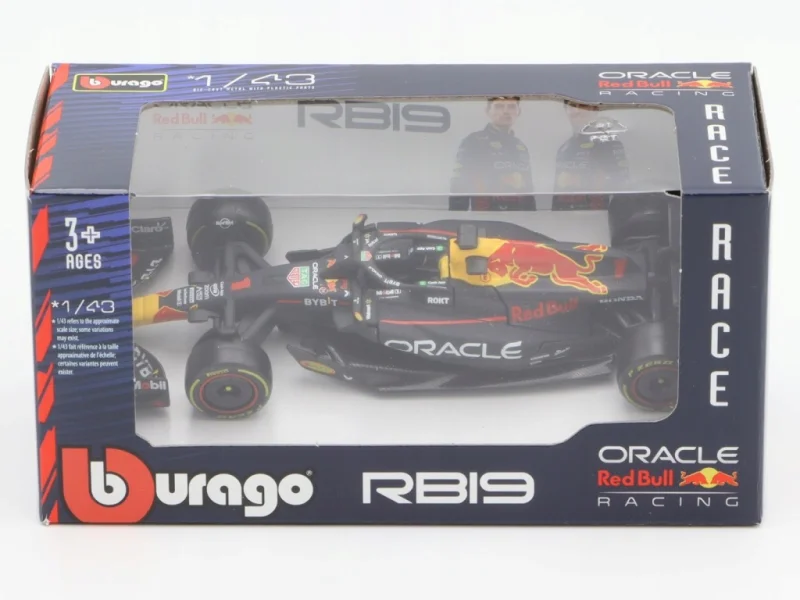 BBURAGO POJAZD RED BULL RB19 MAX VERSTAPPEN SKALA 1:43 BOLID F1 AUTO 14 cm
