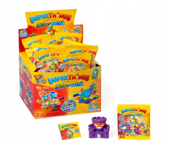 SUPER THINGS MUTANT BATTLE SASZETKA ZINGS MAGIC FIGURKA s. 12 BOX 25 SZT.