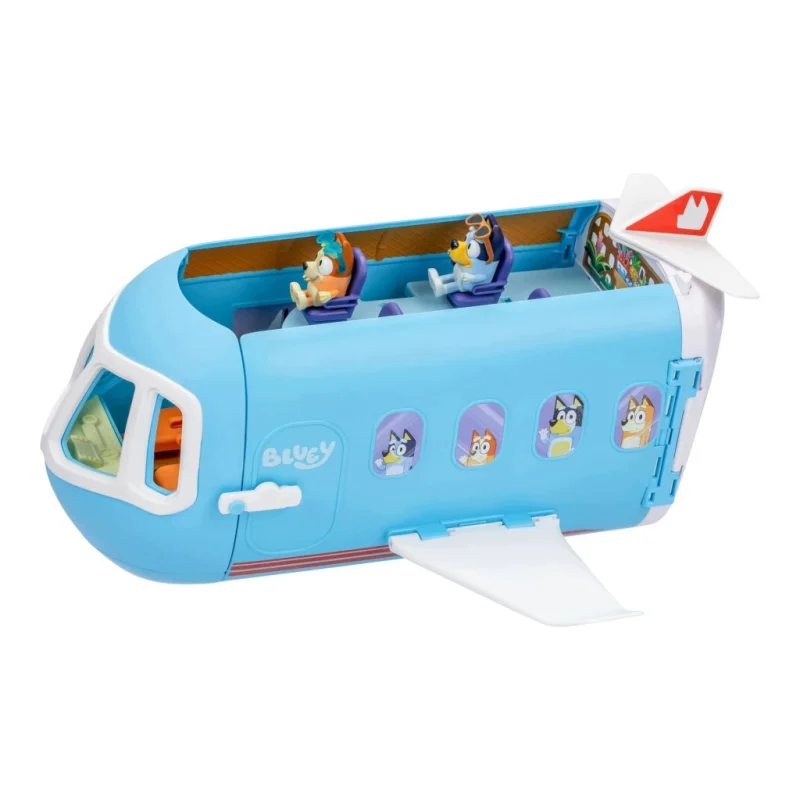 SAMOLOT Bluey 3w1 Transformujący w ŁÓDŹ BINGO DUŻY Zestaw 19el FIGURKI 40cm