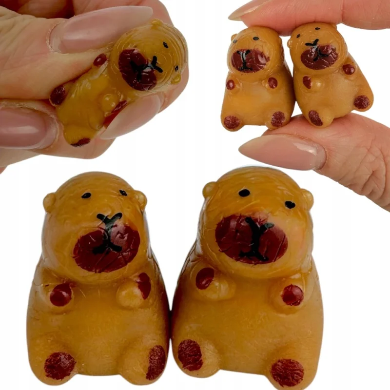 GNIOTEK KAPIBARA MINI SQUISHY 2 SZT ZESTAW SENSORYCZNE