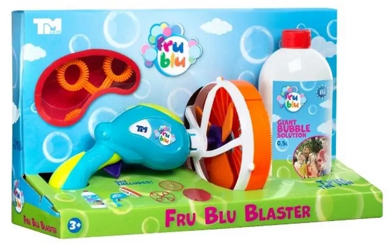 FRU BLU BAŃKI DUŻY ZESTAW MIOTACZ BANIEK PISTOLET + PŁYN 500 ML