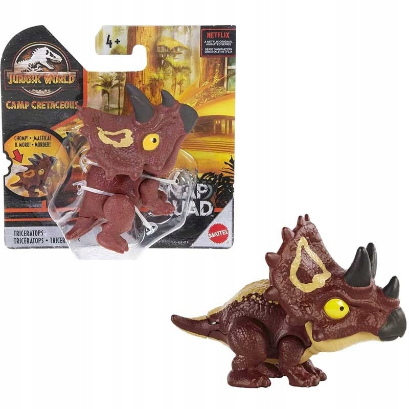 JURASSIC WORLD SNAP SQUAD DINO FIGURKA TRICERATOPS