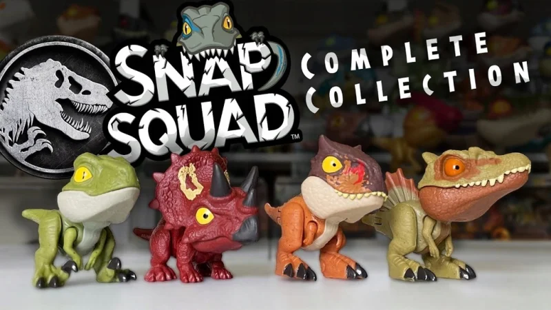 JURASSIC WORLD SNAP SQUAD DINO FIGURKA TRICERATOPS