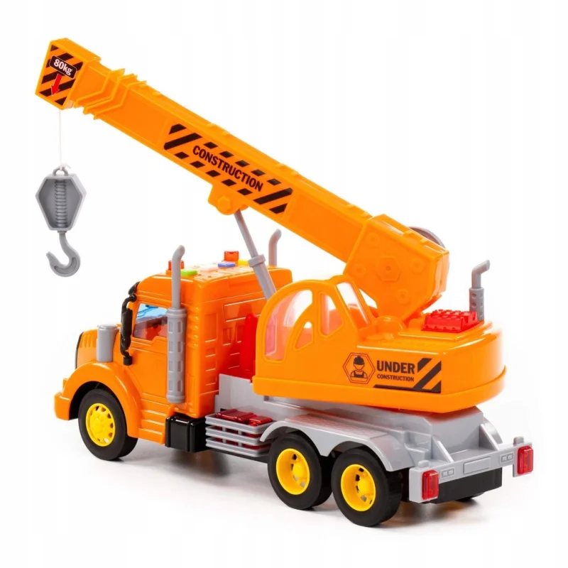 DŹWIG INTERAKTYWNY z NAPĘDEM OBROTOWY AUTO WADER ŚWIATŁO + DŹWIĘKI 30 CM