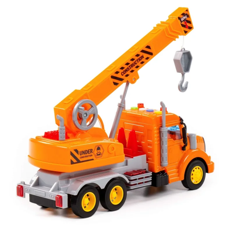 DŹWIG INTERAKTYWNY z NAPĘDEM OBROTOWY AUTO WADER ŚWIATŁO + DŹWIĘKI 30 CM