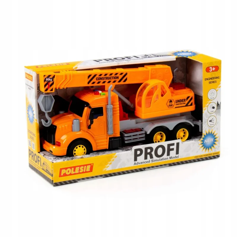 DŹWIG INTERAKTYWNY z NAPĘDEM OBROTOWY AUTO WADER ŚWIATŁO + DŹWIĘKI 30 CM
