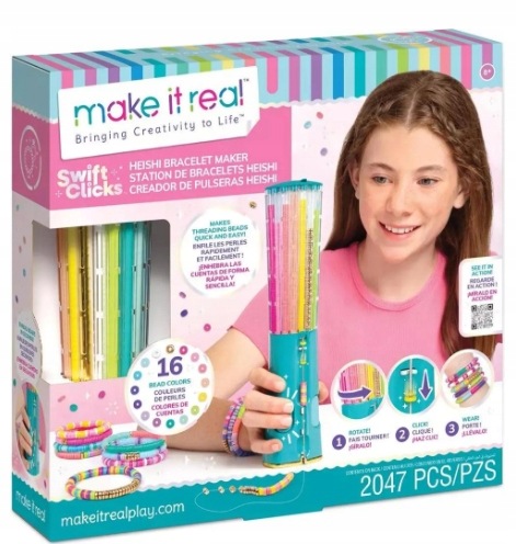 MAKE IT REAL ZESTAW DO ROBIENIA BRANSOLETEK KORALIKI + MASZYNKA KREATYWNY