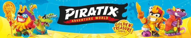 PIRATIX GOLDEN Treasure - 1 SZT. Saszetka z figurką PIRAT + ACESORIA SKARB