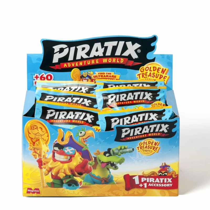 PIRATIX GOLDEN Treasure - 1 SZT. Saszetka z figurką PIRAT + ACESORIA SKARB