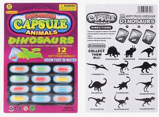MAGICZNE KAPSUŁKI ROSNĄCE W WODZIE DINOZAURY WYKLUWAJĄCE SIĘ KAPSUŁY