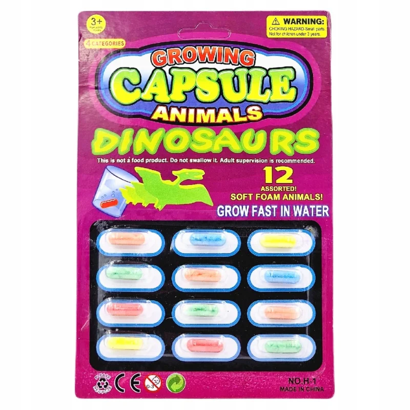 MAGICZNE KAPSUŁKI ROSNĄCE W WODZIE DINOZAURY WYKLUWAJĄCE SIĘ KAPSUŁY