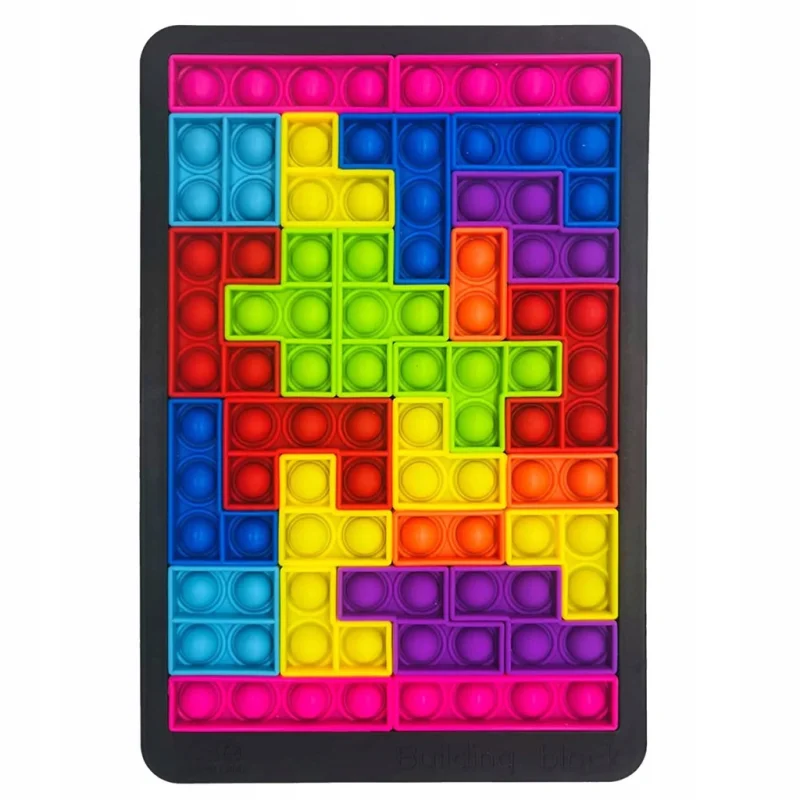 GRA TETRIS UKŁADANKA POP IT BĄBLE LOGICZNA ANTYSTRESOWA