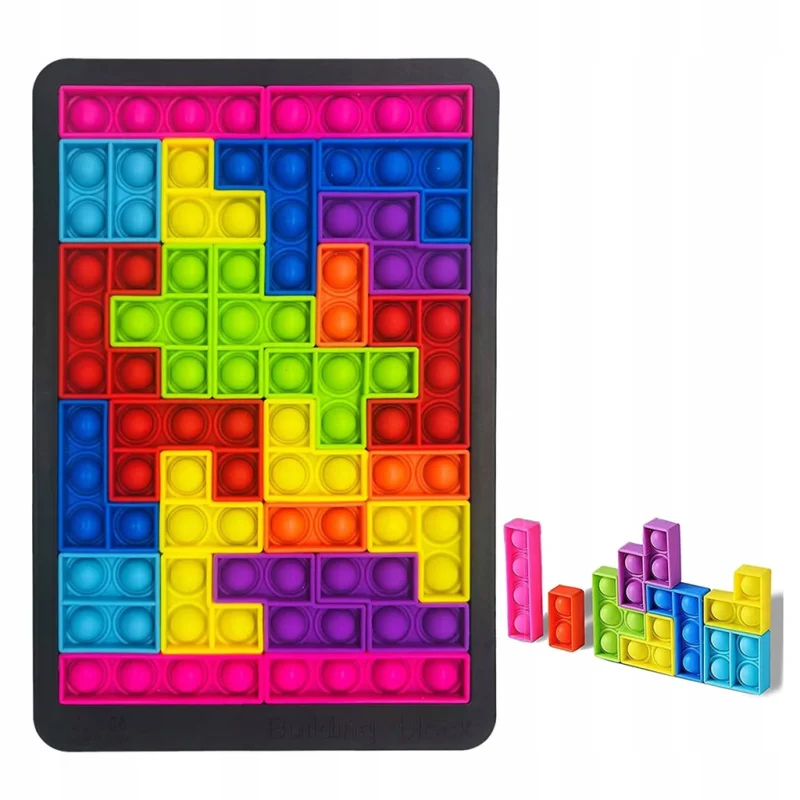 GRA TETRIS UKŁADANKA POP IT BĄBLE LOGICZNA ANTYSTRESOWA