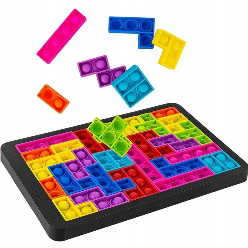 GRA TETRIS UKŁADANKA POP IT BĄBLE LOGICZNA ANTYSTRESOWA