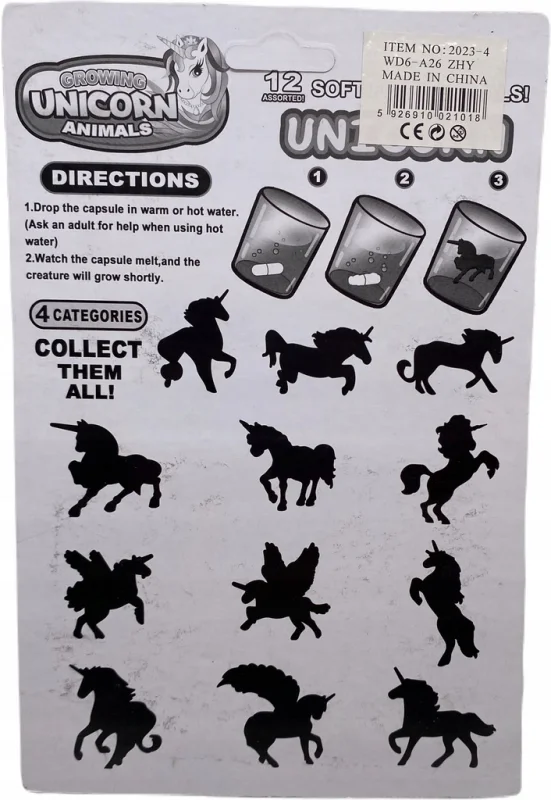 MAGICZNE KAPSUŁKI ROSNĄCE W WODZIE JEDNOROŻCE UNICORN WYKLUWAJĄCE KAPSUŁY