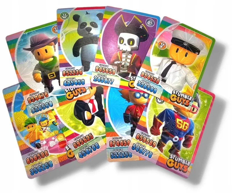 STUMBLE GUYS KARTY KOLEKCJONERSKIE 288 szt DUŻY ZESTAW 36 SASZETEK BOX XXL