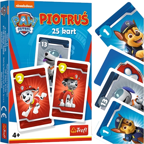 PIOTRUŚ PSI PATROL PIESKI GRA KARCIANA KARTY TREFL BAJKA