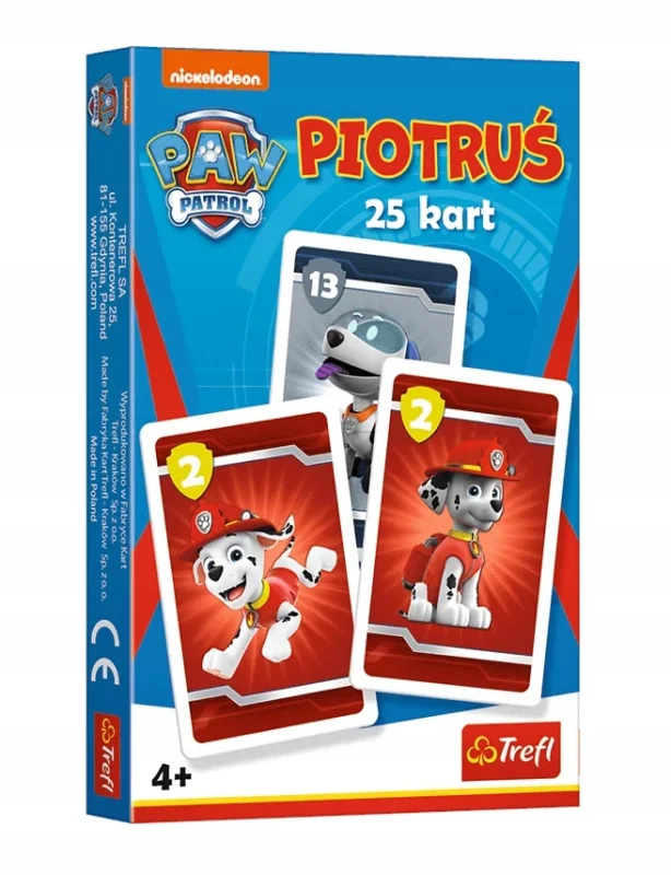 PIOTRUŚ PSI PATROL PIESKI GRA KARCIANA KARTY TREFL BAJKA