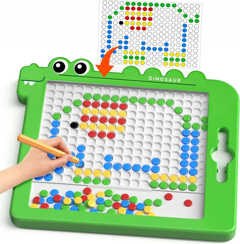 TABLICA MAGNETYCZNA KULKI UKŁADANKA DINOBOARD MONTESSORI ZABAWKA LOGICZNA