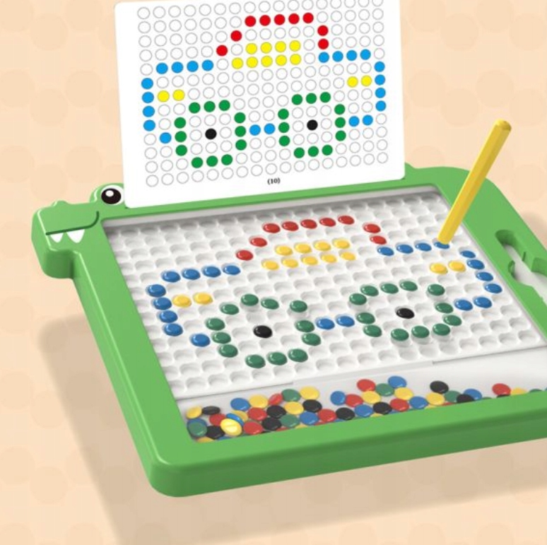 TABLICA MAGNETYCZNA KULKI UKŁADANKA DINOBOARD MONTESSORI ZABAWKA LOGICZNA