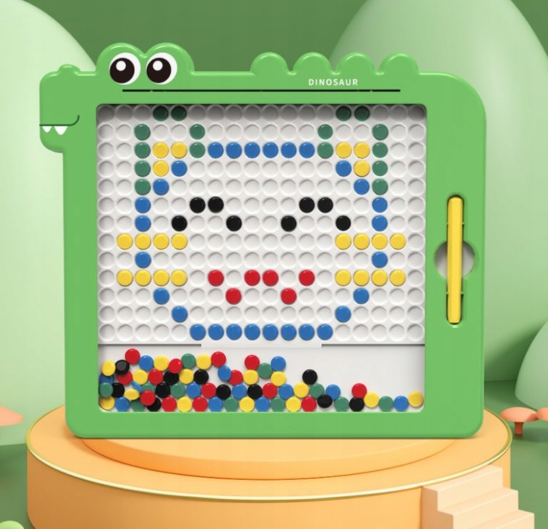 TABLICA MAGNETYCZNA KULKI UKŁADANKA DINOBOARD MONTESSORI ZABAWKA LOGICZNA