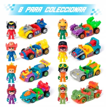 T-RACERS COLOR RUSH SERIA 5 AUTKO + FIGURKA DUŻY POJAZD KIEROWCA MAGICBOX