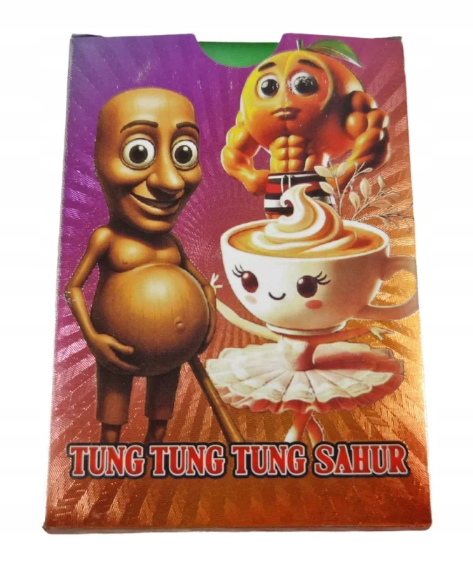 BRAINROT TRALALERO TUNG SAHUR BALERINA KARTY KOLOROWE ZESTAW 55 SZT TĘCZOWE