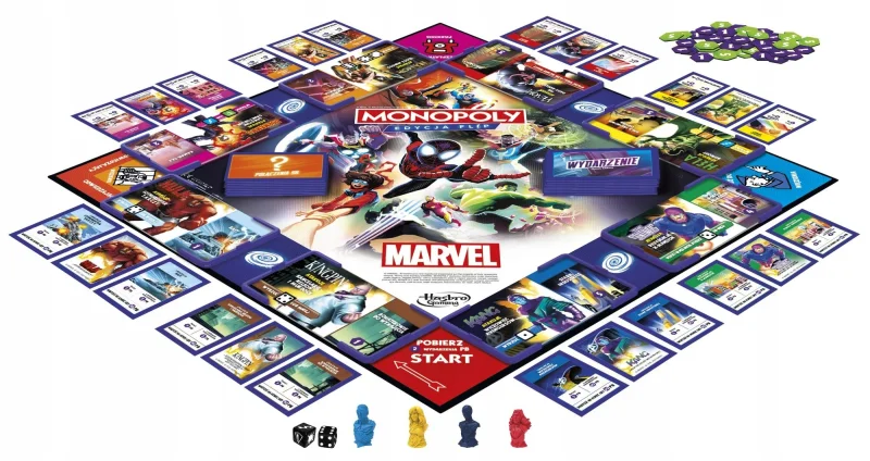 MONOPOLY MARVEL GRA PLANSZOWA EDYCJA LIMIT FLIP F9931 HASBRO DUŻA WERSJA PL