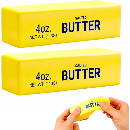 GNIOTEK ANTYSTRESOWY MASŁO SQUISHY ZABAWKA ANTYSTRESOWA MIĘKKA BATON KOSTKA