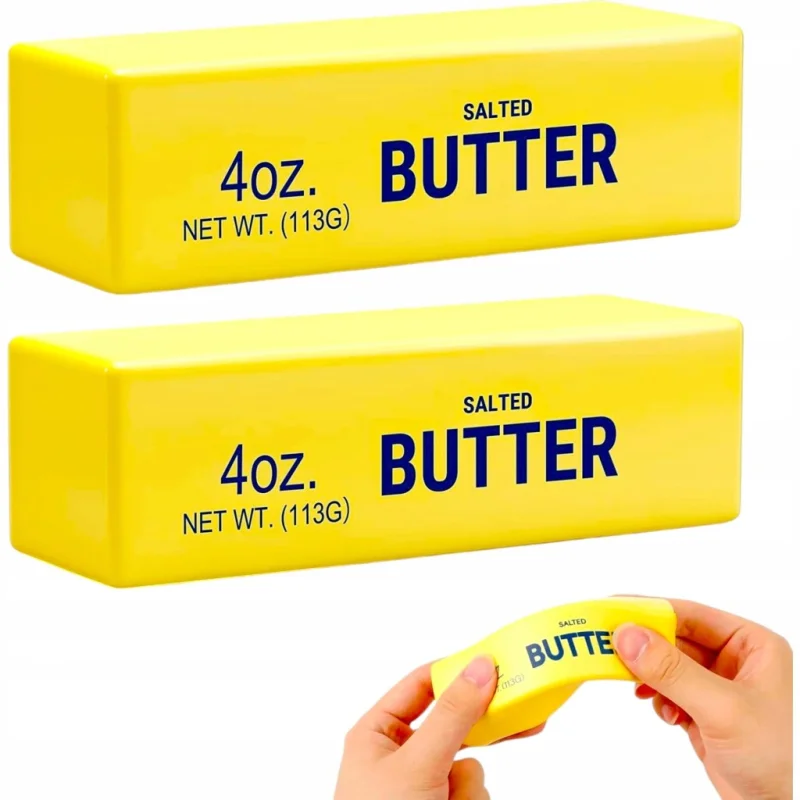GNIOTEK ANTYSTRESOWY MASŁO SQUISHY ZABAWKA ANTYSTRESOWA MIĘKKA BATON KOSTKA