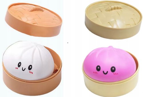 Gniotek Pieróg PIEROŻEK DUMPLING 10cm DUŻY SQUISHY TIKTOK ZMIENIAJĄCY KOLOR