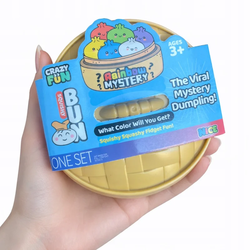 Gniotek Pieróg PIEROŻEK DUMPLING 10cm DUŻY SQUISHY TIKTOK ZMIENIAJĄCY KOLOR