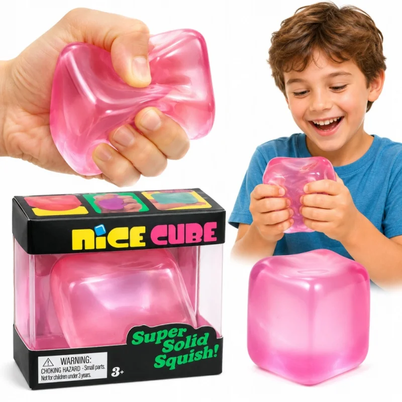 NICE ICE CUBE gniotek antystresowy SQUISHY SENSORYCZNY kostka lodu MIX 6 cm