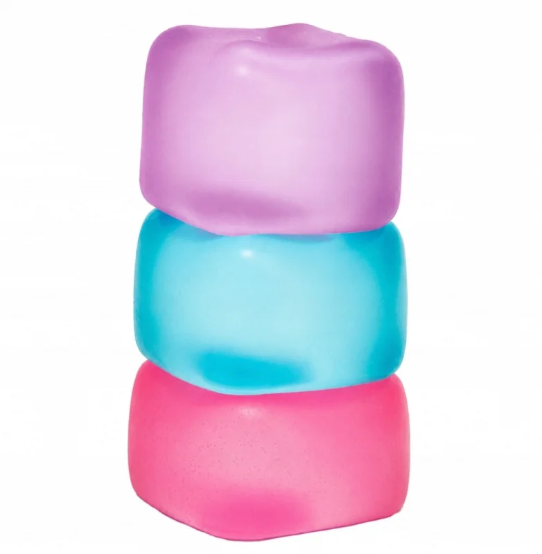 NICE ICE CUBE gniotek antystresowy SQUISHY SENSORYCZNY kostka lodu MIX 6 cm