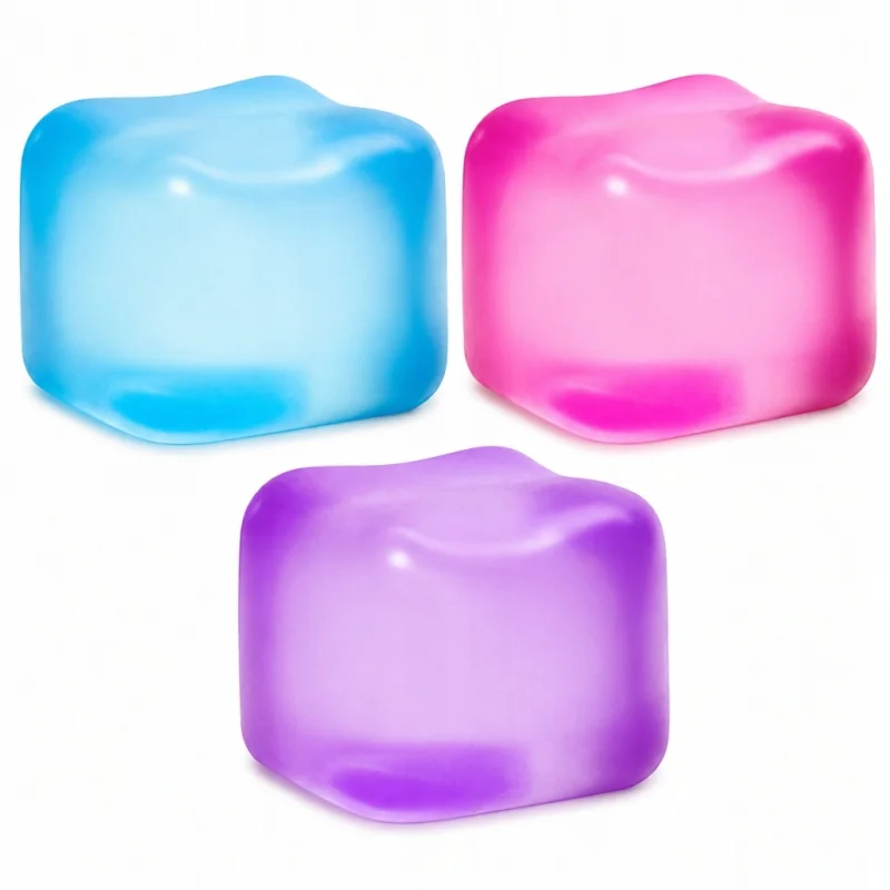 NICE ICE CUBE gniotek antystresowy SQUISHY SENSORYCZNY kostka lodu MIX 6 cm