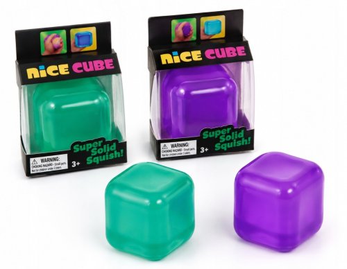 NICE ICE CUBE gniotek antystresowy Squishy Kostka Lodu FIOLETOWY + ZIELONY