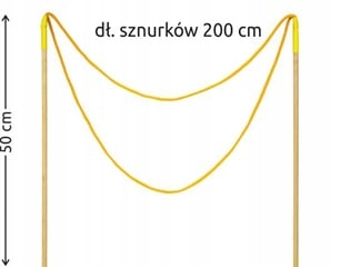 SZNUREK DO BANIEK MYDLANYCH DUŻE BAŃKI MYDLANE SZNUREK 200 CM x 50 CM KIJEK