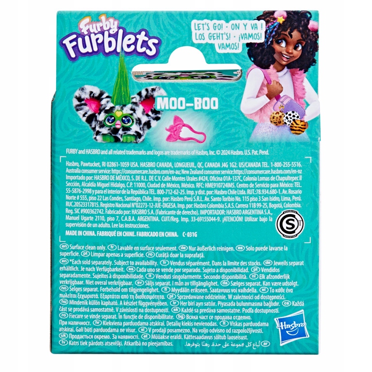 FURBY FURBLETS INTERAKTYWNA MASKOTKA KRÓWKA FURBIŚ 45 REAKCJI MOO-BOO