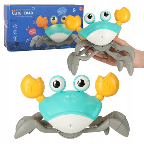 PEŁZAJĄCY KRAB INTERAKTYWNY CHODZI Dźwięk AKUMULATOR Gra Muzyka Światła USB
