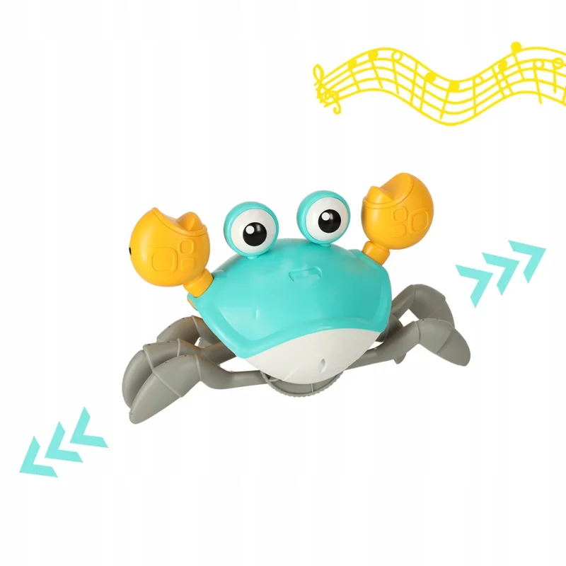 PEŁZAJĄCY KRAB INTERAKTYWNY CHODZI Dźwięk AKUMULATOR Gra Muzyka Światła USB