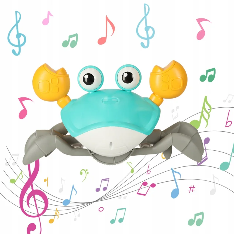 PEŁZAJĄCY KRAB INTERAKTYWNY CHODZI Dźwięk AKUMULATOR Gra Muzyka Światła USB