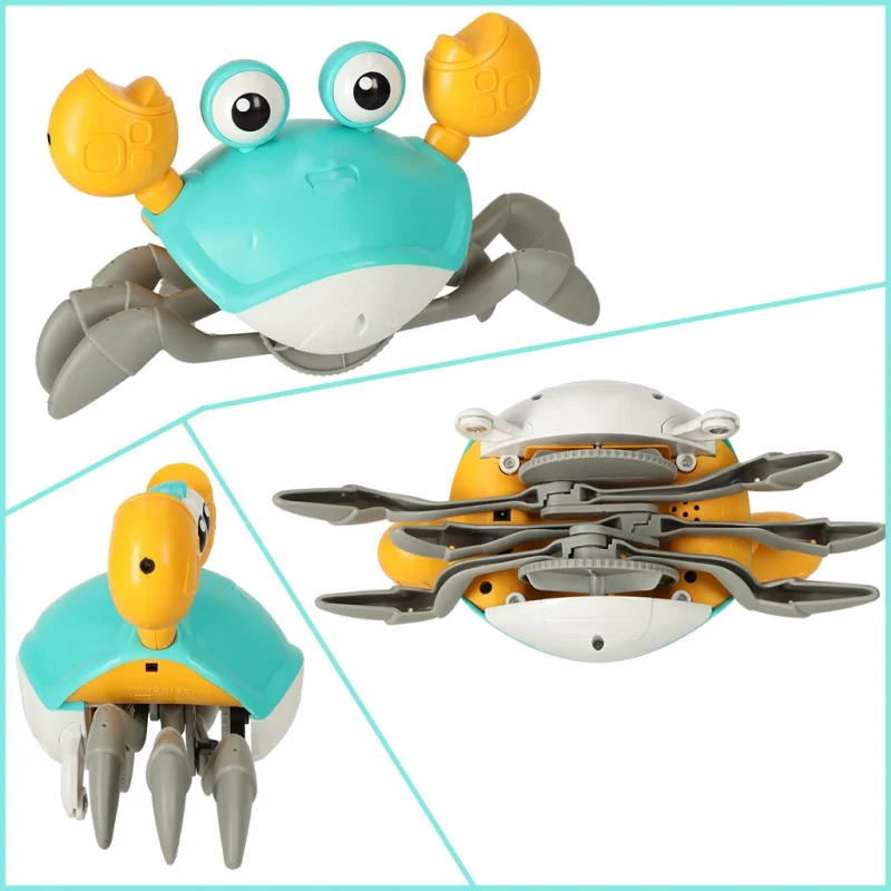 PEŁZAJĄCY KRAB INTERAKTYWNY CHODZI Dźwięk AKUMULATOR Gra Muzyka Światła USB