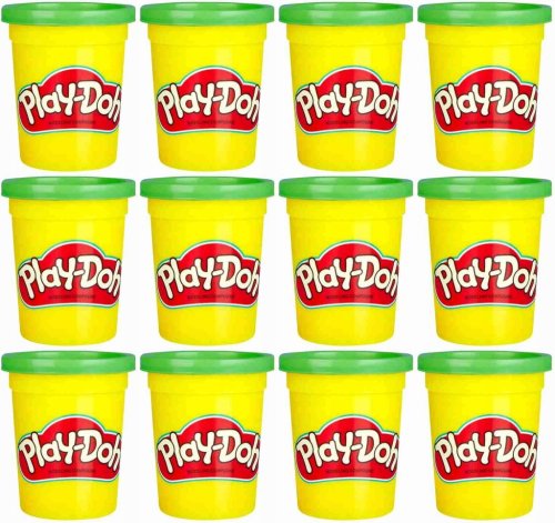 CIASTOLINA PLAY DOH TUBA MASA SENSORYCZNA ZIELONA 12 SZTUK 12-pak