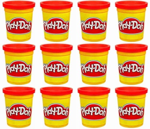 CIASTOLINA PLAY DOH TUBA MASA SENSORYCZNA CZERWONA 12 SZTUK 12-pak