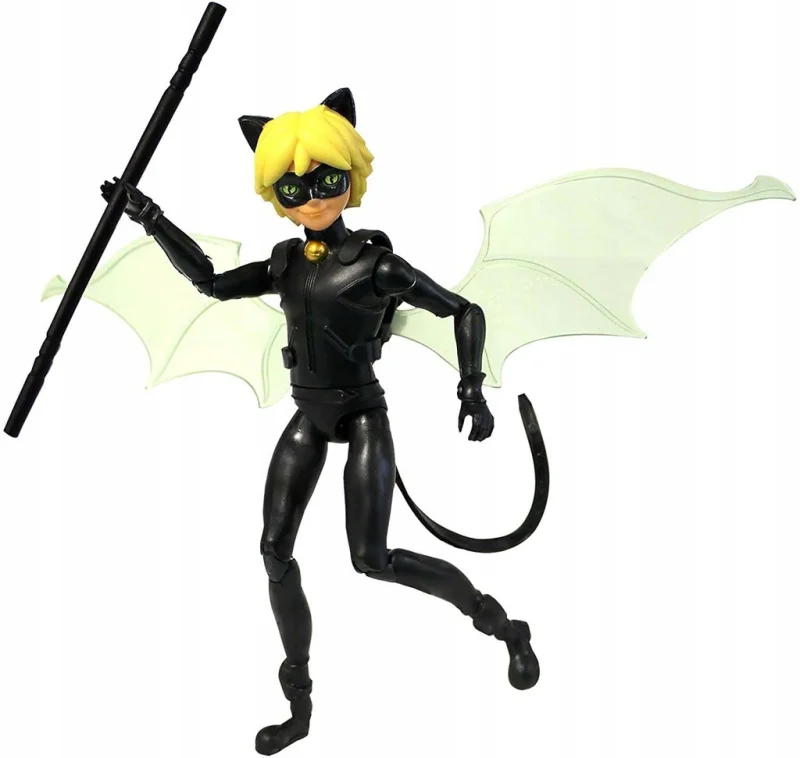 Miraculous figurka czarny kot zestaw + akcesoria cat noir biedronka ADRIEN