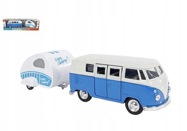BUS Z PRZYCZEPKĄ PRZYCZEPĄ 21 CM CARAVAN AUTO SAMOCHÓD Volkswagen